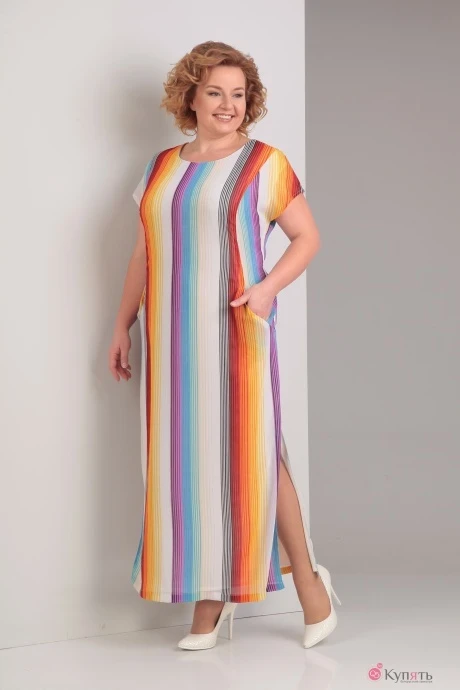 Платье Diamant 1090 полоска шифон #1