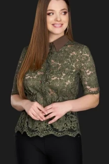 Блузка, туника, рубашка DILIA 0106 хаки