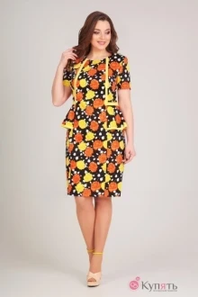 Платье Асолия 2356Л бархат цветы