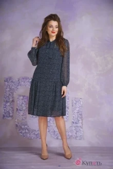 Платье Магия Моды 1364 темно-синий горох
