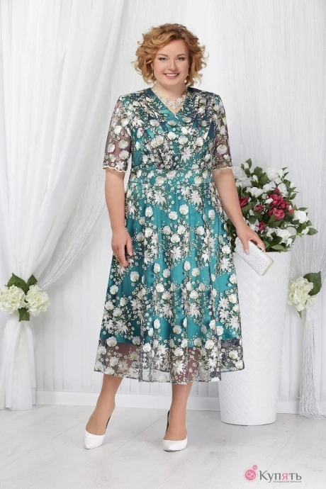 Платье Нинель Шик 2155 изумруд #1