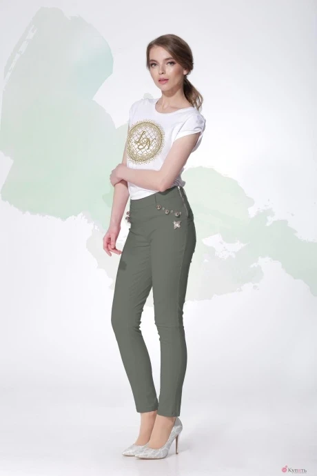 Брюки LeNata 12861 хаки #1
