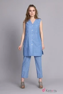 Брючный костюм Fantazia Mod 3086 сине-голубой
