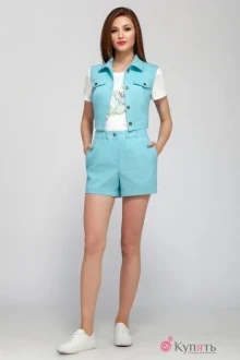 Брючный костюм DilanaVIP 1207 голубой