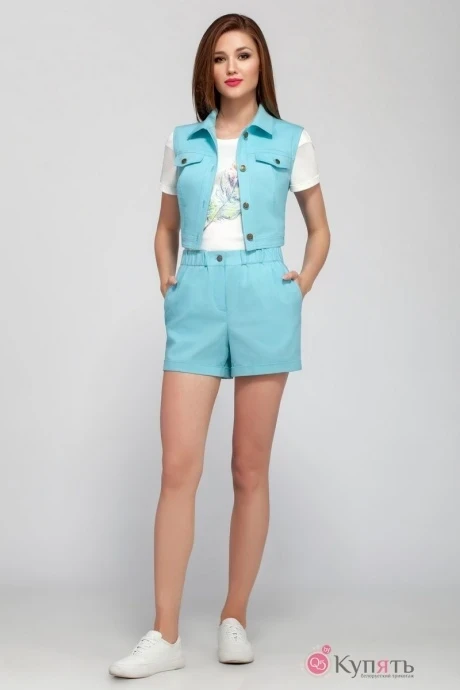 Брючный костюм DilanaVIP 1207 голубой #1