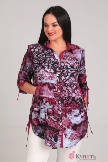 Блузка, туника, рубашка Таир-Гранд 62309 бордово-серый