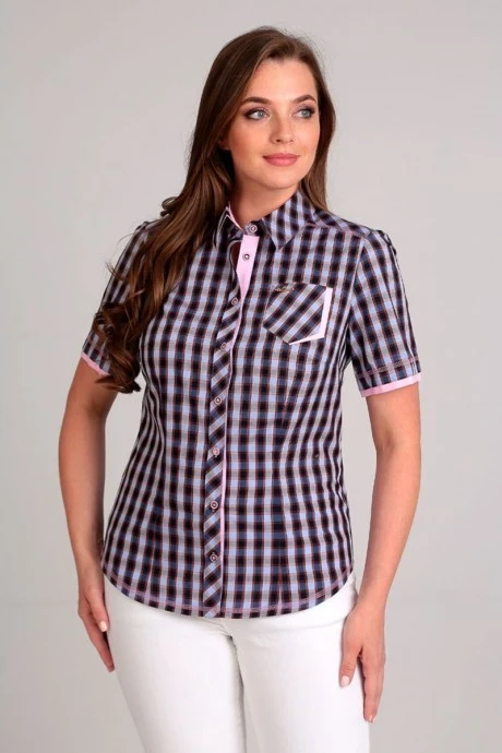 Блузка Таир-Гранд 62267-2 розовая отделка #1