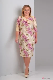 Платье Diamant 1322 сирень цветы