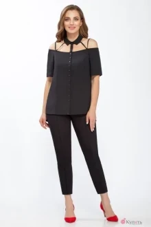 Брючный костюм ЛаКона 1039 черный однотон