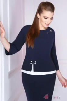 Юбочный костюм Магия Моды 1148 синий