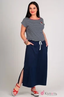 Платье Таир-Гранд 6532 морячка/темно-синий