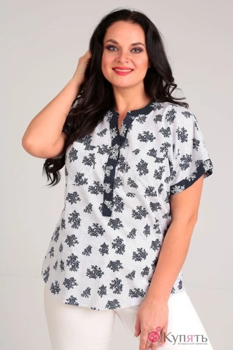 Блузка, туника, рубашка Таир-Гранд 62266 белый точка #1