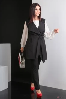 Брючный костюм Мода-Юрс 2331 черный