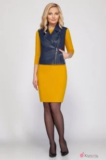 Платье Beautiful&Free 1308-2 горчица