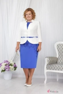 Платье Нинель Шик 5633 светлый василек