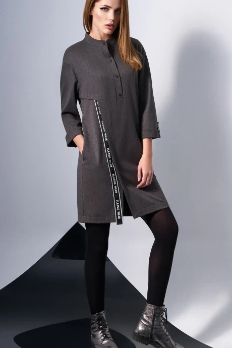 Платье DILIA 0131-2 серо-коричневый #1