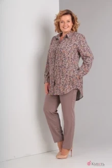 Брючный костюм Diamant 1339 коричневый