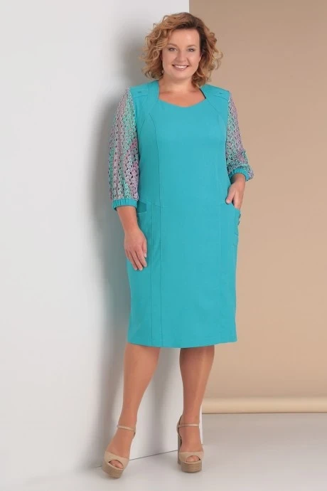 Платье Algranda 3068 бирюза голубой #1