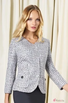 Жакет (пиджак) Bazalini 3236 серо-розовый