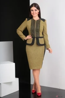 Юбочный костюм Мода-Юрс 2355 олива