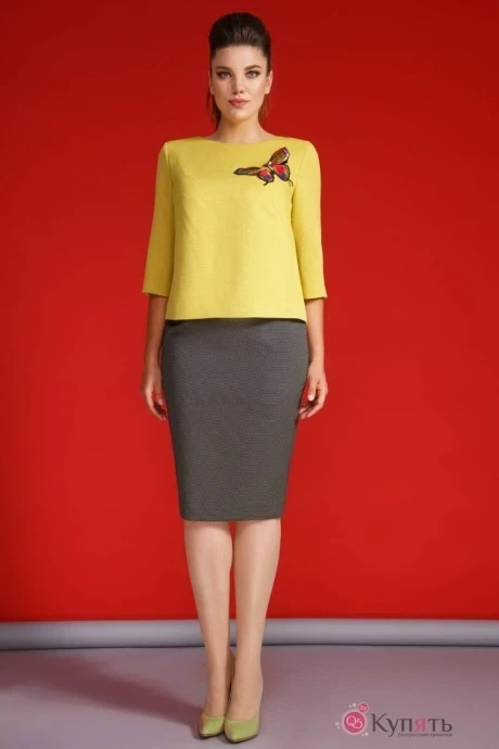 Юбочный костюм Anastasia 210 жёлтый/синий #1