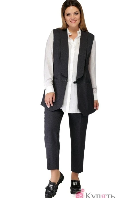 Брючный костюм Edelweiss 1634-1 графит в точку #1
