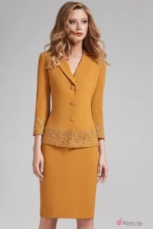 Юбочный костюм GIZART 7032-1 горчица