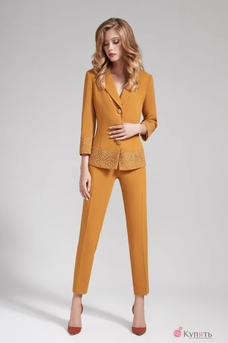 Брючный костюм GIZART 7032 горчица #1