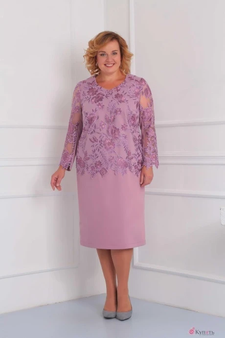 Платье Орхидея Люкс 849 розовый #1