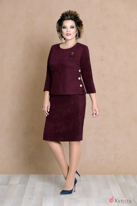 Юбочный костюм Mira Fashion 4463-3 бордо #1