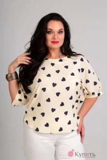 Блузка, туника, рубашка Таир-Гранд 62307 желтый сердечки