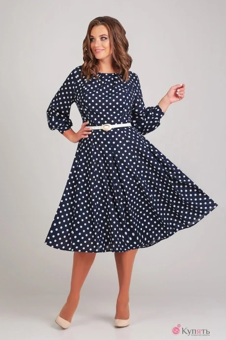 Платье Асолия 2373 мелкий горох #1
