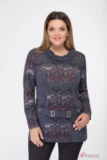 Джемпер (кофта) Дали 2063 бордо огурец