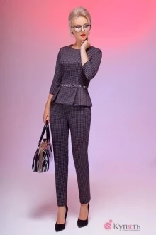 Брючный костюм Euromoda 178серо- коричневый