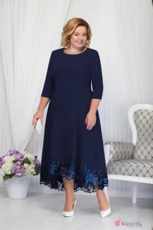 Платье Нинель Шик 5660 тёмно-синий
