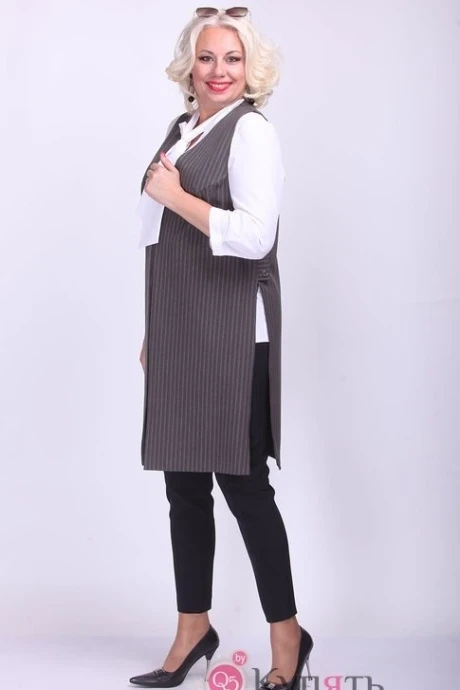 Жилетка Camelia 17175/5 темно-серый в полоску #1