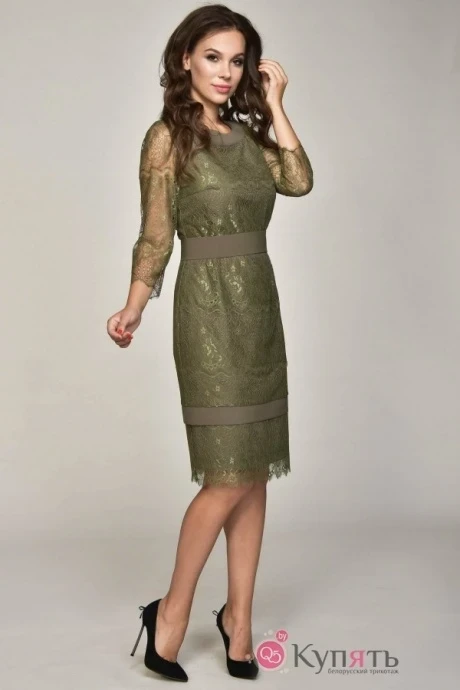 Платье Teffi Style 1356 олива #1