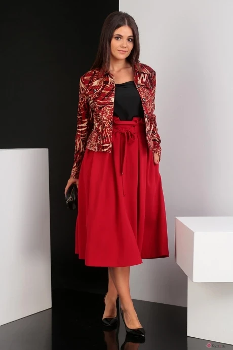 Юбочный костюм Мода-Юрс 2400 красный #1