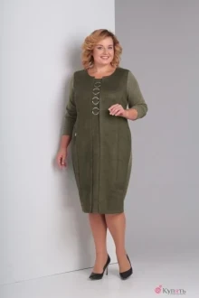 Платье Diamant 1343 олива