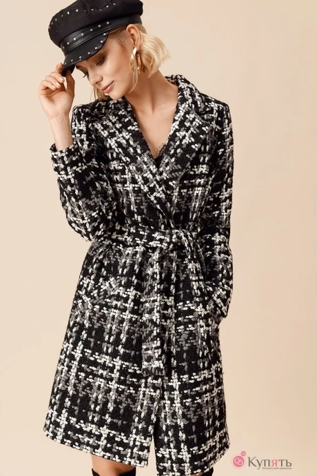 Пальто ANNETE 5200 черно-белый #1