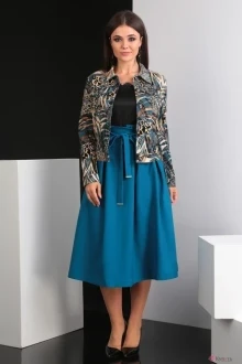 Юбочный костюм Мода-Юрс 2400-1 морская волна