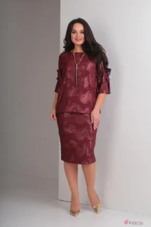 Юбочный костюм Anastasia Mak 551а бордо