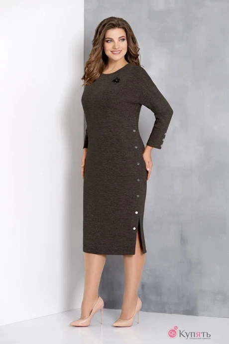 Платье Ольга Стиль C586 серо-зеленый #1