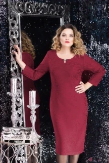 Платье LeNata 11590 бордо