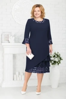 Платье Нинель Шик 2182 тёмно-синий