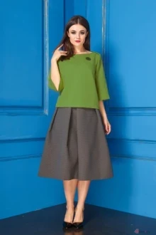 Юбочный костюм Anastasia 233 зелёный