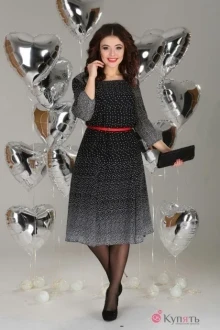 Платье Anastasia 106 черныйсбелым