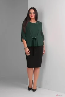 Юбочный костюм Anastasia Mak 560 зелёный