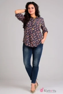 Блузка, туника, рубашка Таир-Гранд 62274-1 желтая отделка