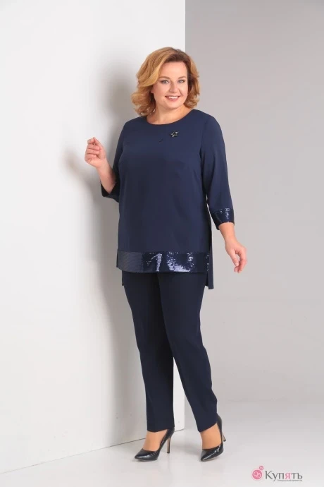 Брючный костюм Diamant 1371 темно-синий #1